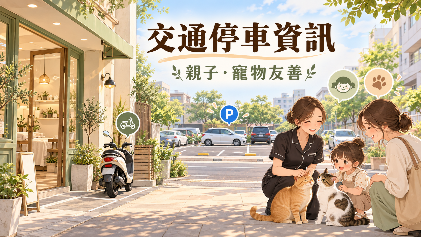 交通停車資訊｜親子與寵物友善說明