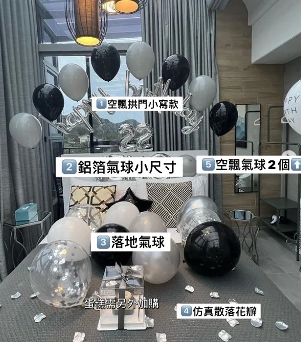 氣球佈置｜F1組合 空飄拱門【小寫】基本款