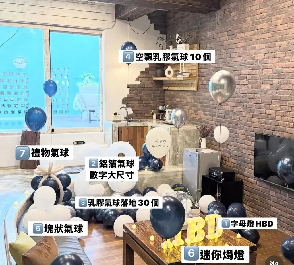 氣球佈置｜B組合 字母燈